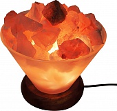 Солевая лампа "Стеклянная ваза с камнями"